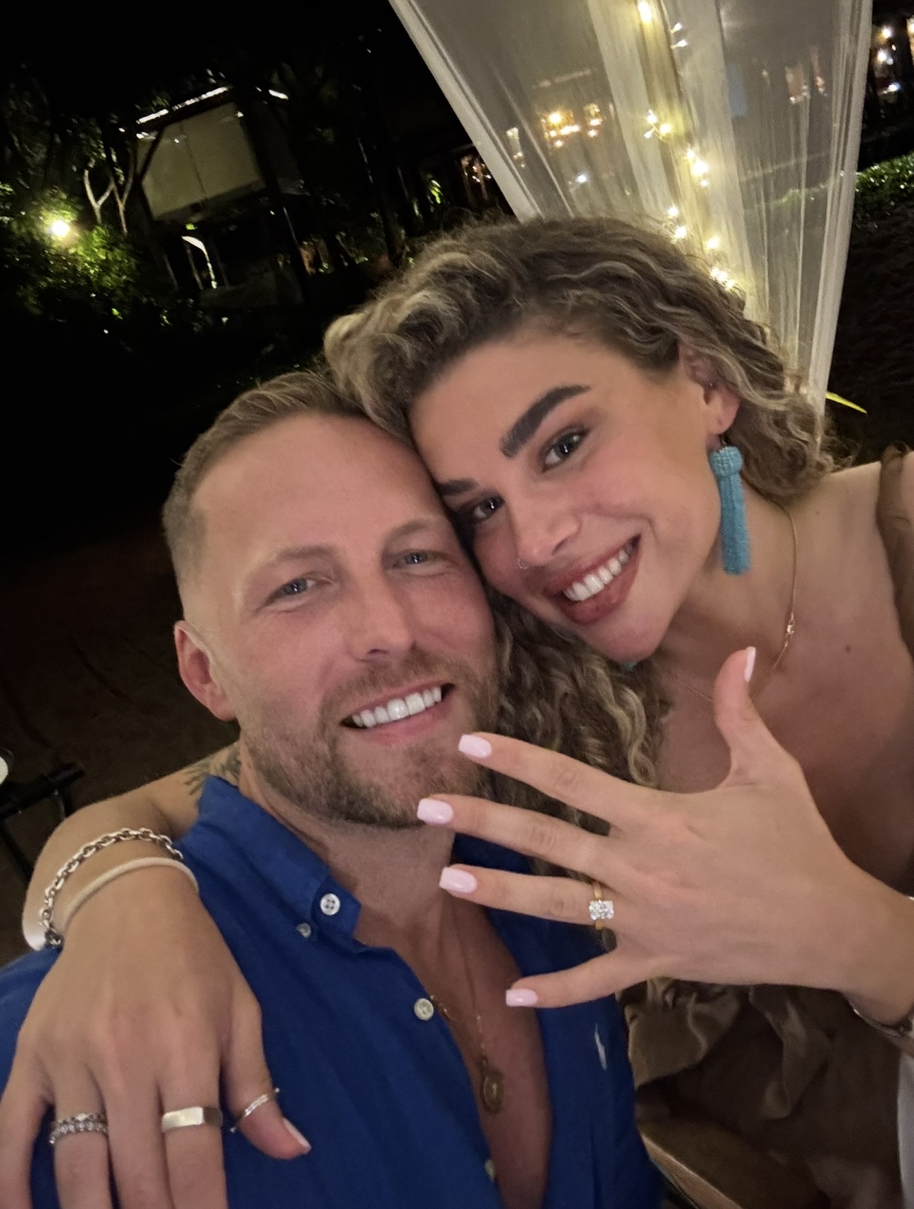 Martina and Mo on the night of the engagement